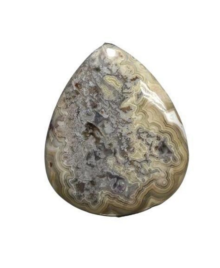 62.4ct Raindrop Cabochon from Indonesia: 62.4ct Raindrop Cabochon from Indonesia A cabochon is a special type of gemstone that has been shaped and polished, rather than faceted Dimension 42.6mm x 35.6mm Natural untreated Gemstone Opaque