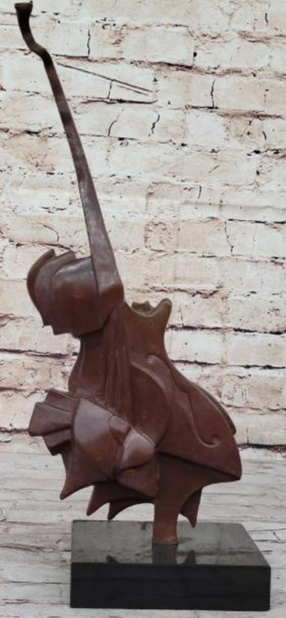 Echoes of Surrealism: Abstract Guitar Bronze Sculpture Reproduction (1 of 7)