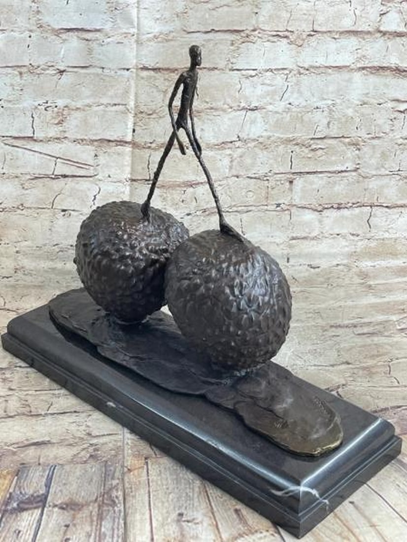 Steps of Surrealism Reproduction Bronze Sculpture: Steps of Surrealism Reproduction Bronze Sculpture This imaginative abstract reproduction bronze sculpture, bearing the signature of Alberto Giacometti, merges the artist’s iconic elongated human for