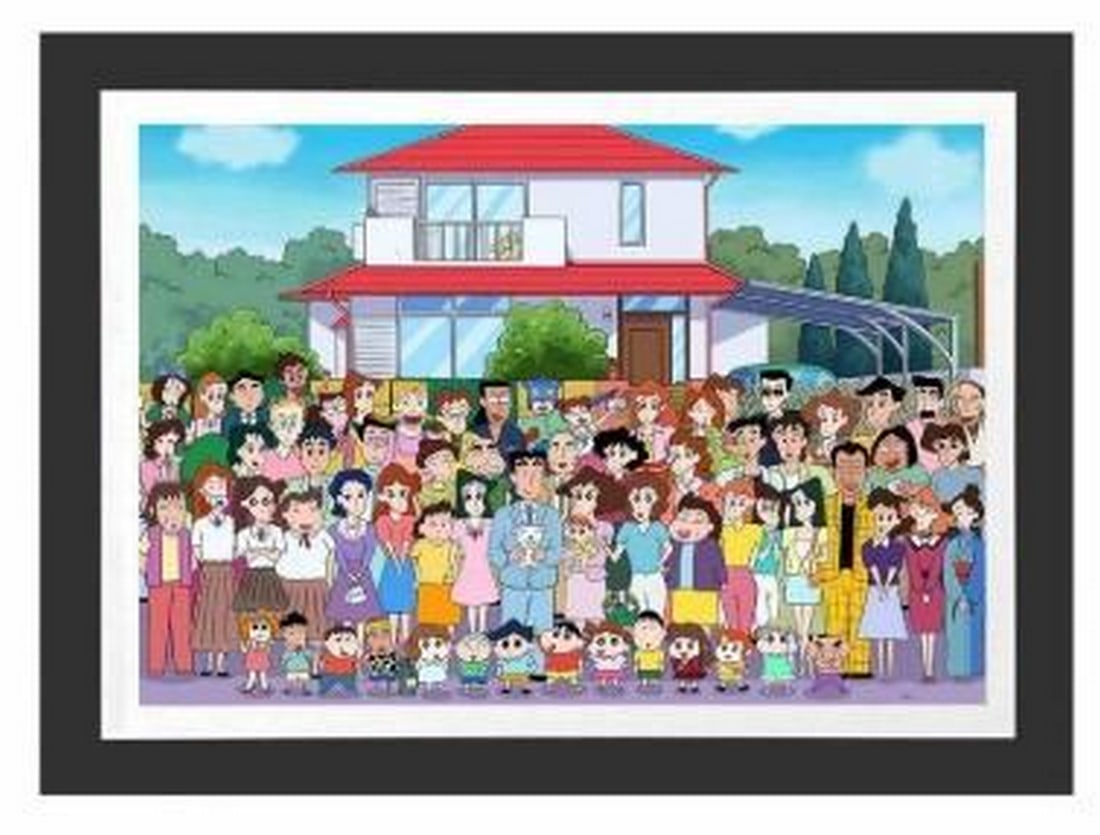 3D Paper Art of Crayon Shinchan Cast in Bold Black Frame: 3D Paper Art of Crayon Shinchan Cast in Bold Black Frame Bring the mischief and charm of Crayon Shinchan to life with this vibrant 3D paper art frame. Featuring Shinchan and friends in playful layered