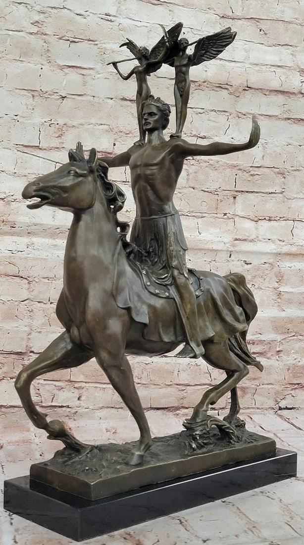 Bronze Horseman with Angelic Heralds by Fisher - 21" x 13" (1 of 6)
