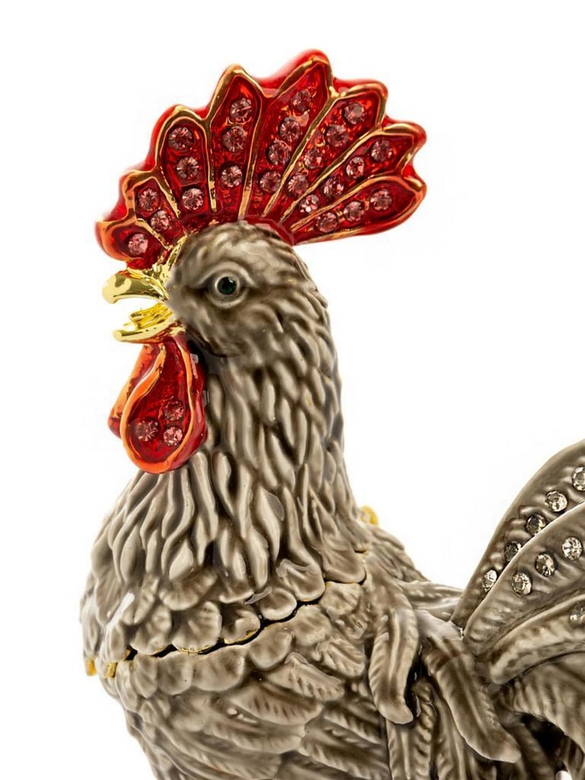 Gray Rooster Trinket Box - 3