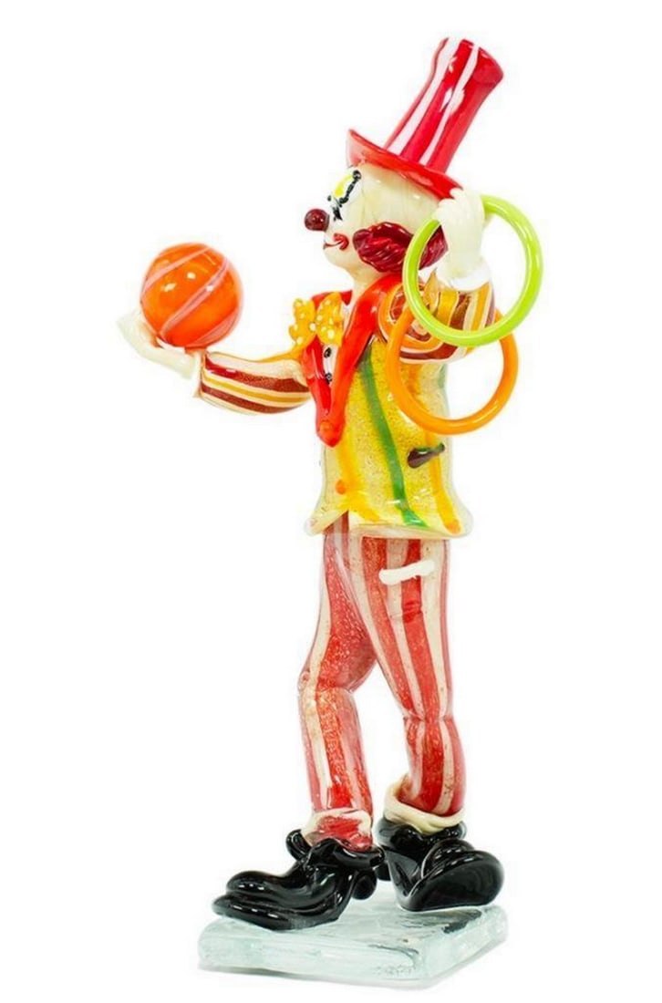 Dusty The Clown Murano Glass Figurine (1 of 4)