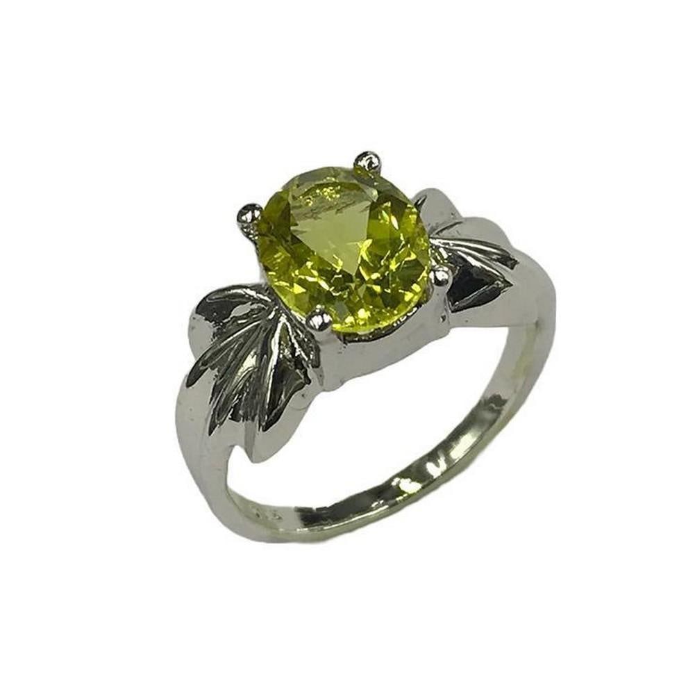 Sterling Silver Ring Set with Lemon Quartz (1 of 1)