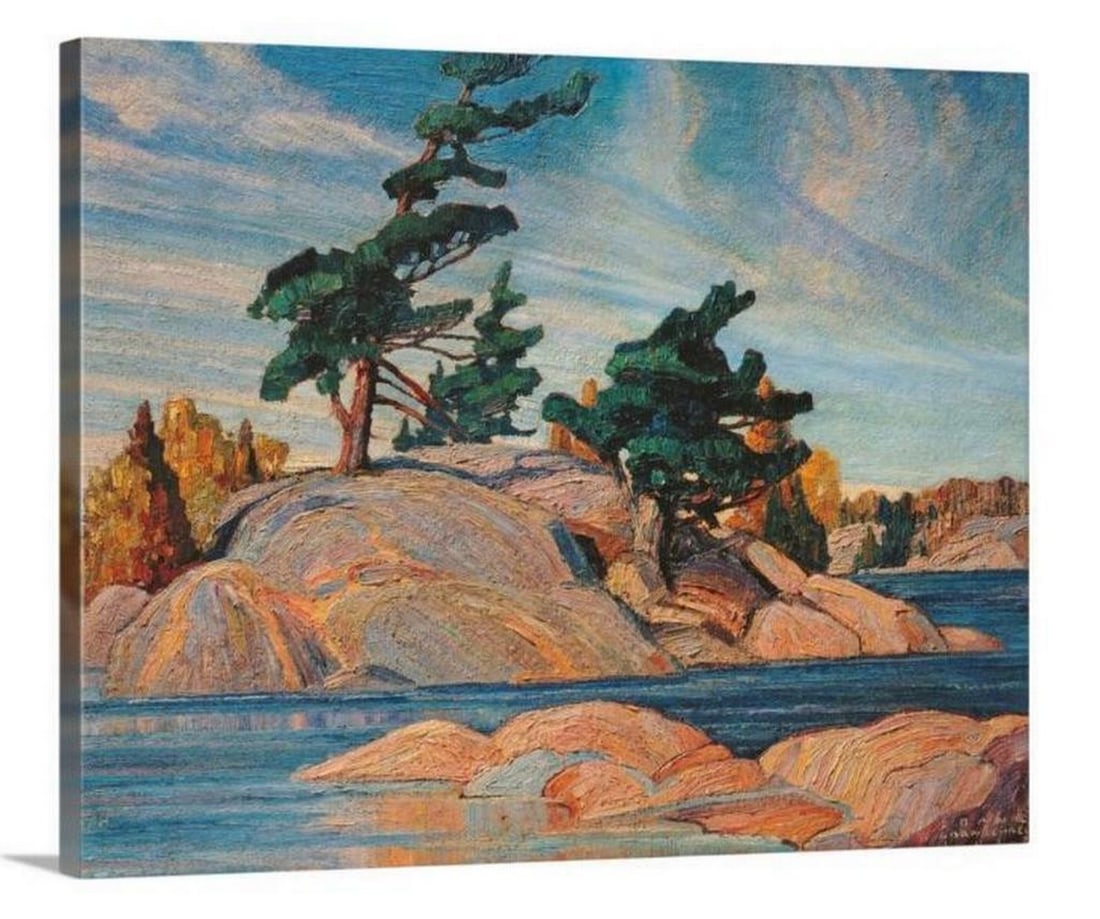 30"x24" Island Georgian Bay By Franklin Carmichael Canvas Production (1 of 2)