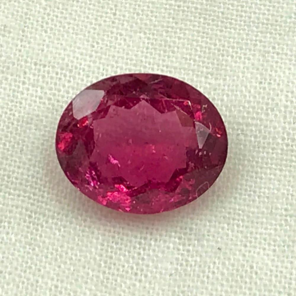 Pink Tourmaline Oval Faceted Gem: Tourmaline Oval Gem With Beautiful Pink Colour Size: 10.9 x 8.9 mm Weight In Carats: 3.33 View Photos For Further Details.