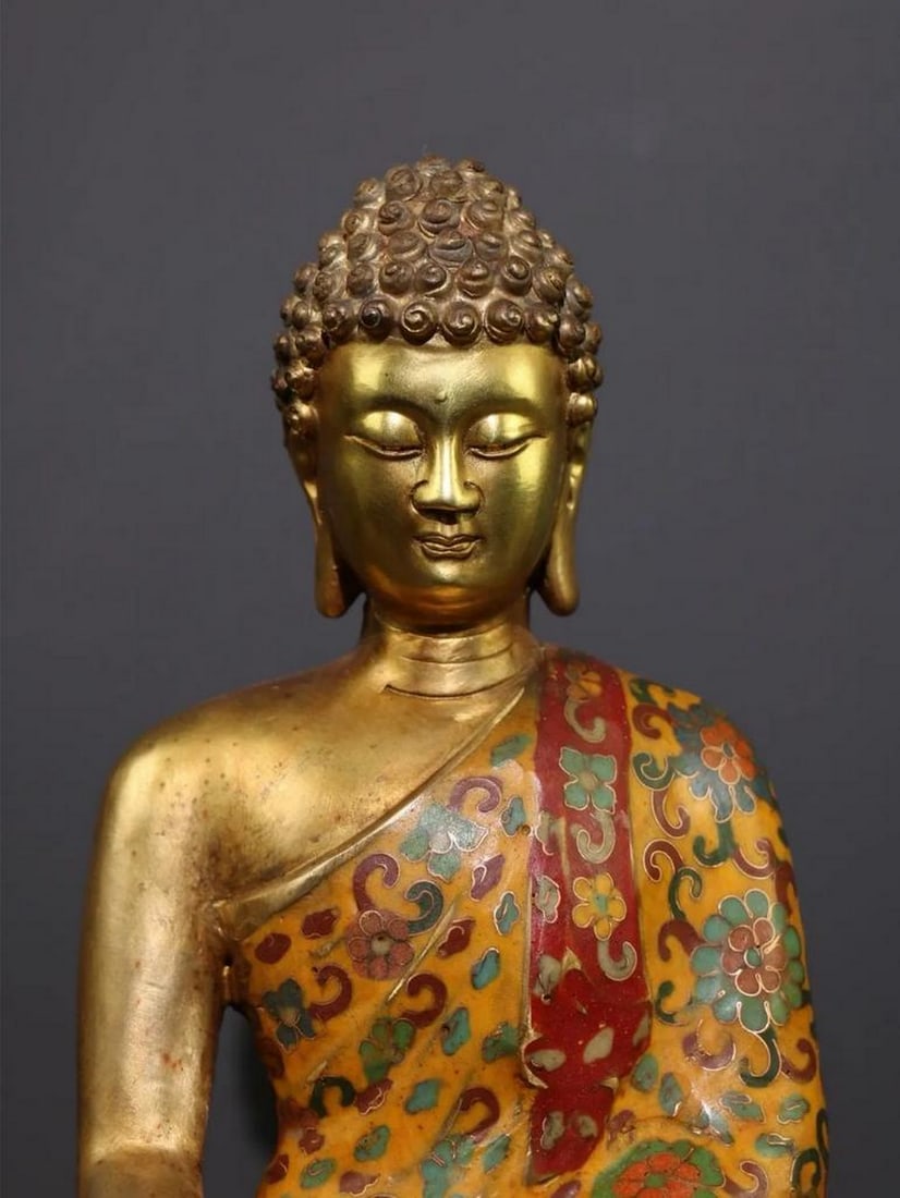 Gilded Copper Sakyamuni Buddha Statue - 2