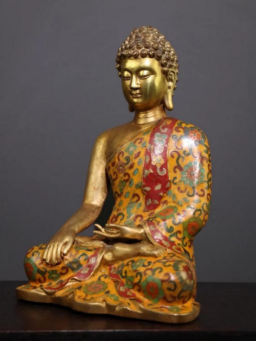 Gilded Copper Sakyamuni Buddha Statue - 3