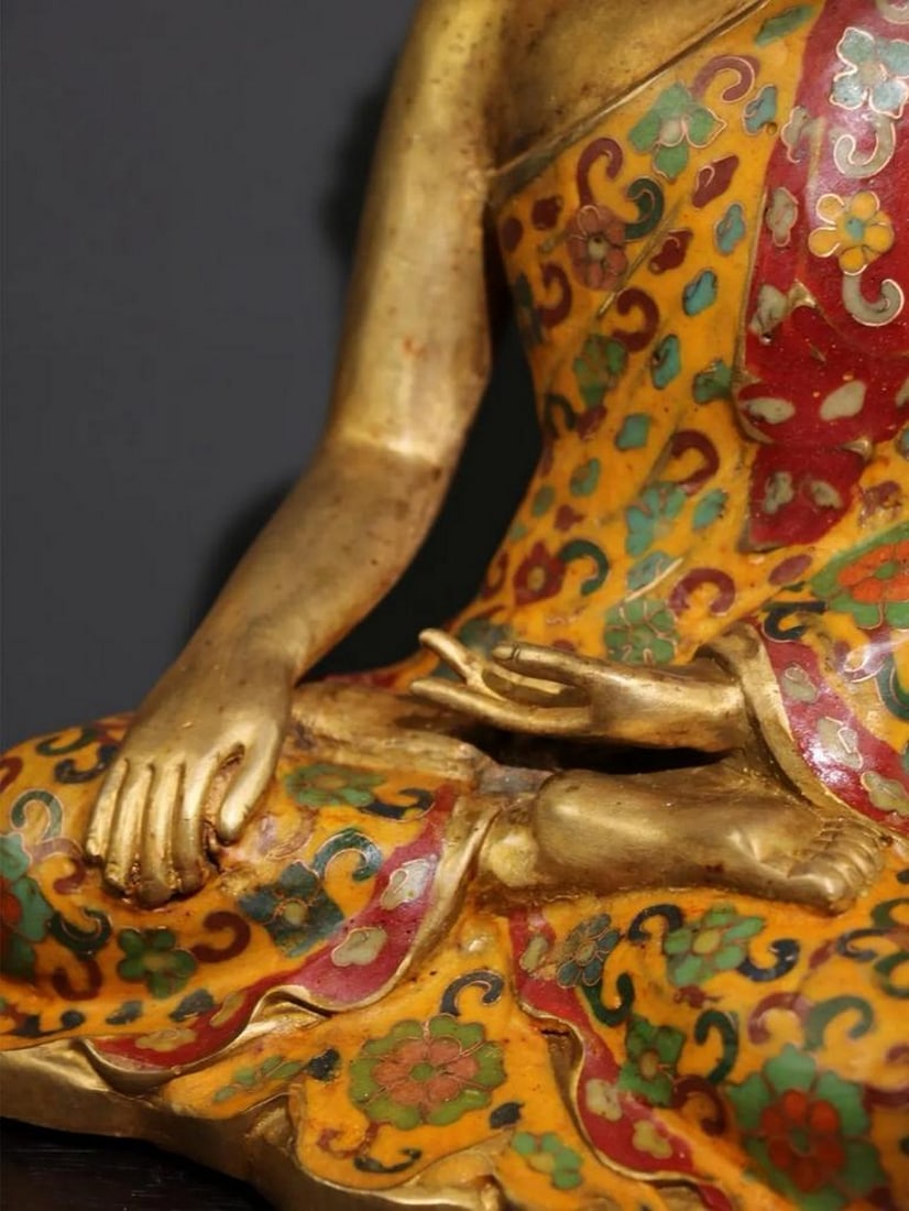 Gilded Copper Sakyamuni Buddha Statue - 4