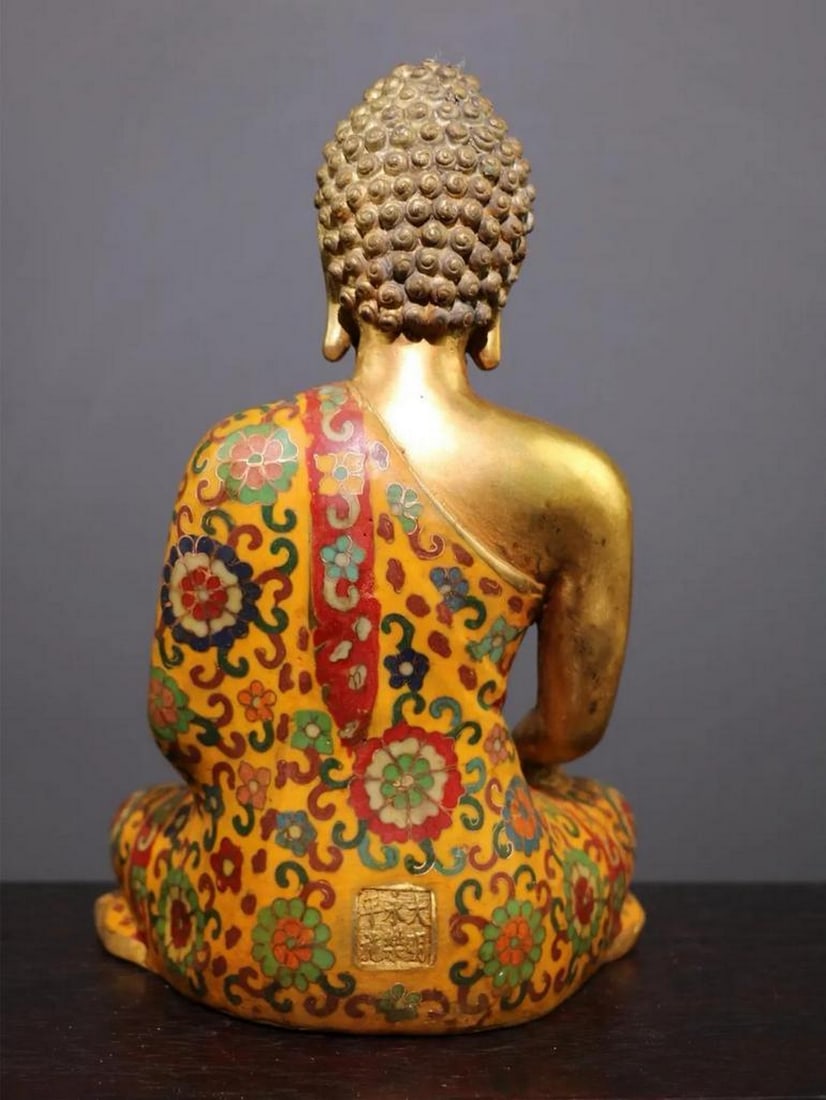 Gilded Copper Sakyamuni Buddha Statue - 5