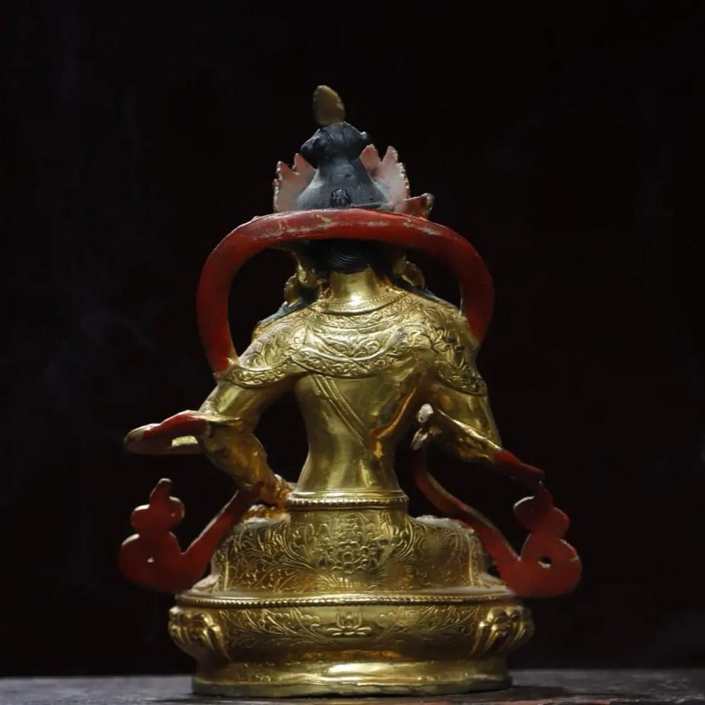 Gilded Copper Vajra Buddha Statue - 5
