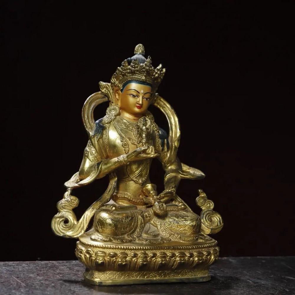 Gilded Copper Vajra Buddha Statue - 6