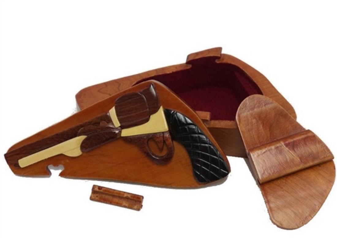 Mahogany Gun Keepsake Box - 3
