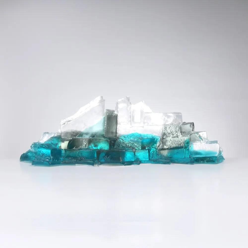Rocky Outcrop' Kiln Formed Art Glass by Deborah Timperley: 'Rocky Outcrop' Kiln Formed Art Glass by Deborah Timperley Deborah Timperley captures the rugged beauty of rocks and stones in this stunning kiln-formed glass sculpture, featuring jewel-like b