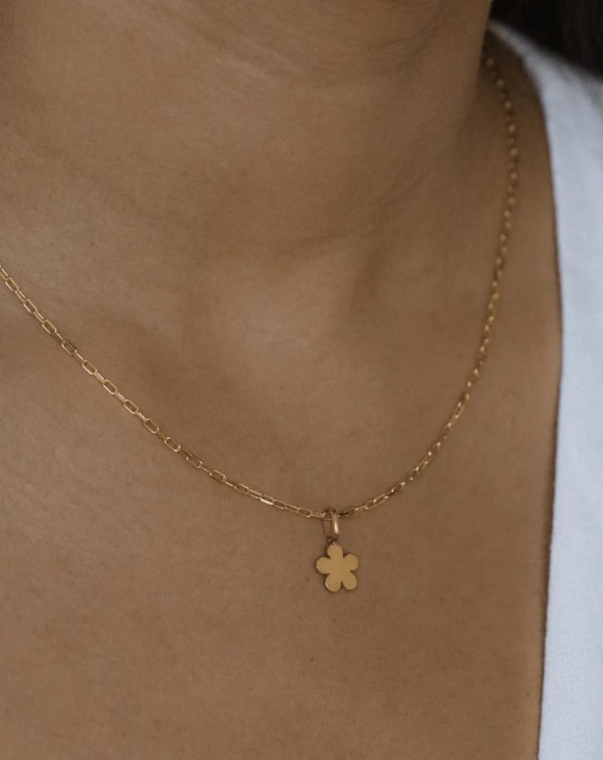 10k Solid Gold Petite Blossom Charm - 2