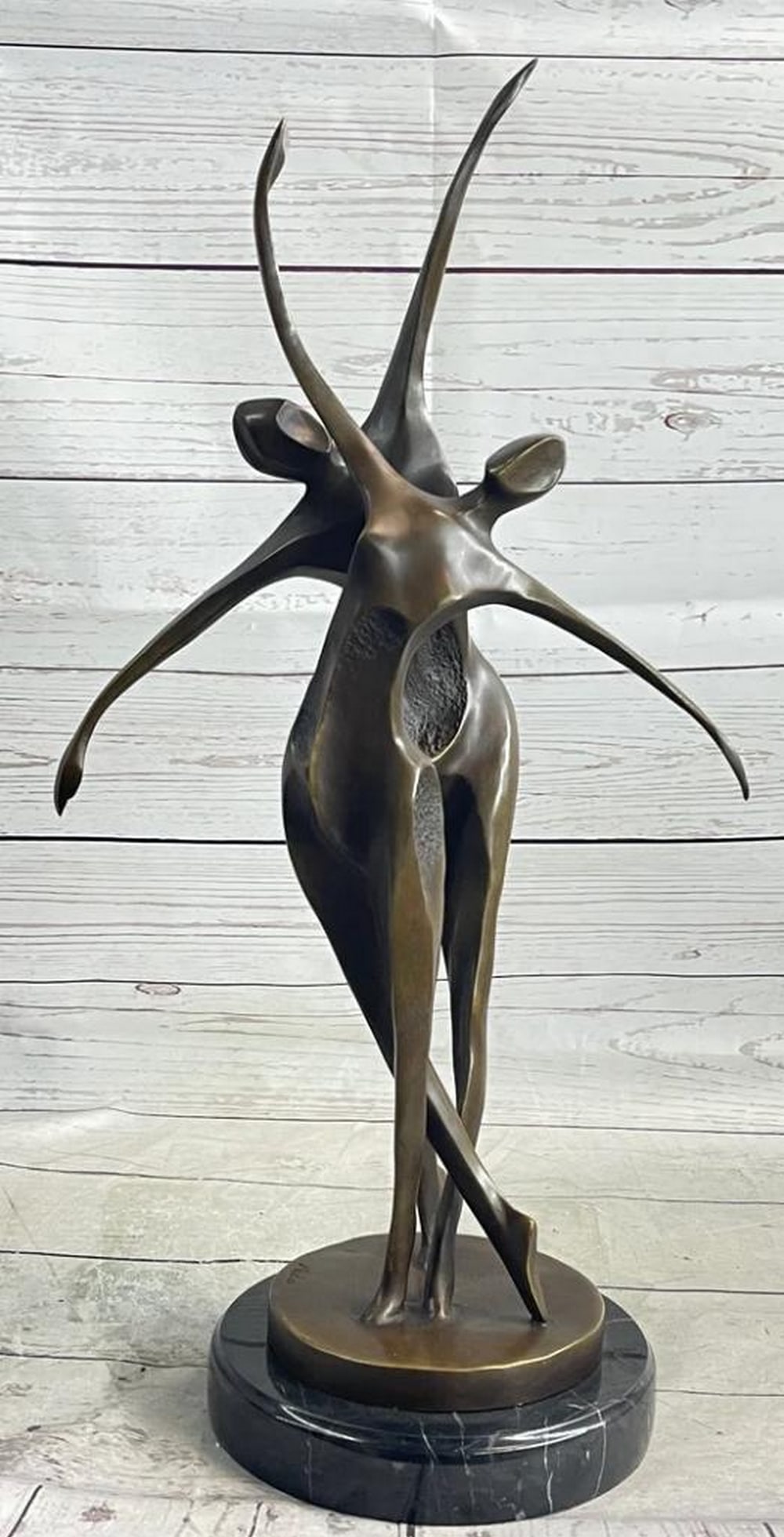 Signed Milo Hot Cast Abstract "Shall we Dance" Bronze Sculpture: Signed Milo Hot Cast Abstract "Shall we Dance" Bronze Sculpture Immerse yourself in the enchanting world of dance through the lens of the renowned artist Milo, as embodied in this exquisite br