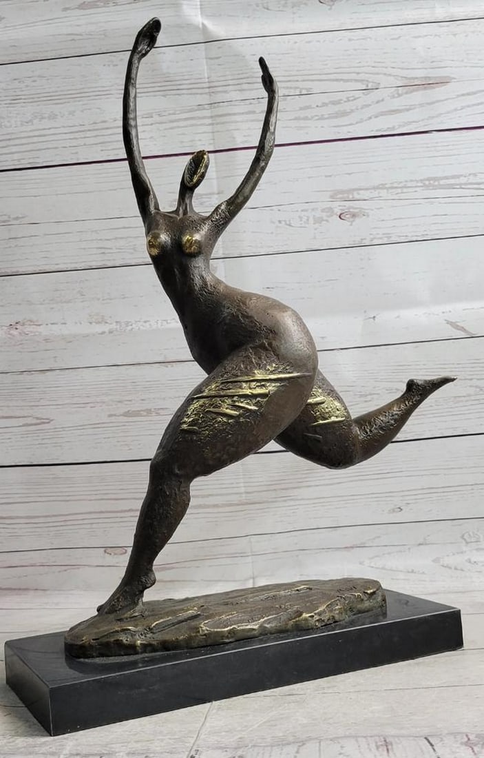 Free Spirited Abstract Oversize Proportionate Woman Bronze Sculpture Tribute to Botero - 19" x 12" (1 of 7)