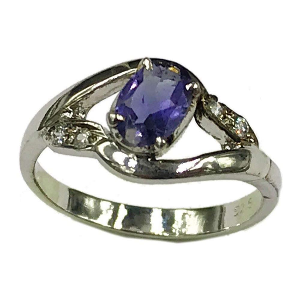 Sterling Silver Amethyst Stone Ring (1 of 1)