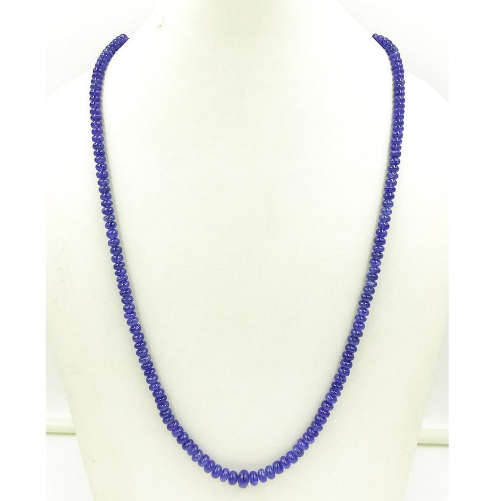 Sapphire beads string necklace (1 of 2)