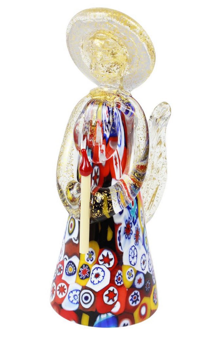 Millefiori Angel – Multicolor Murano Glass with 24k Gold Accents (1 of 4)