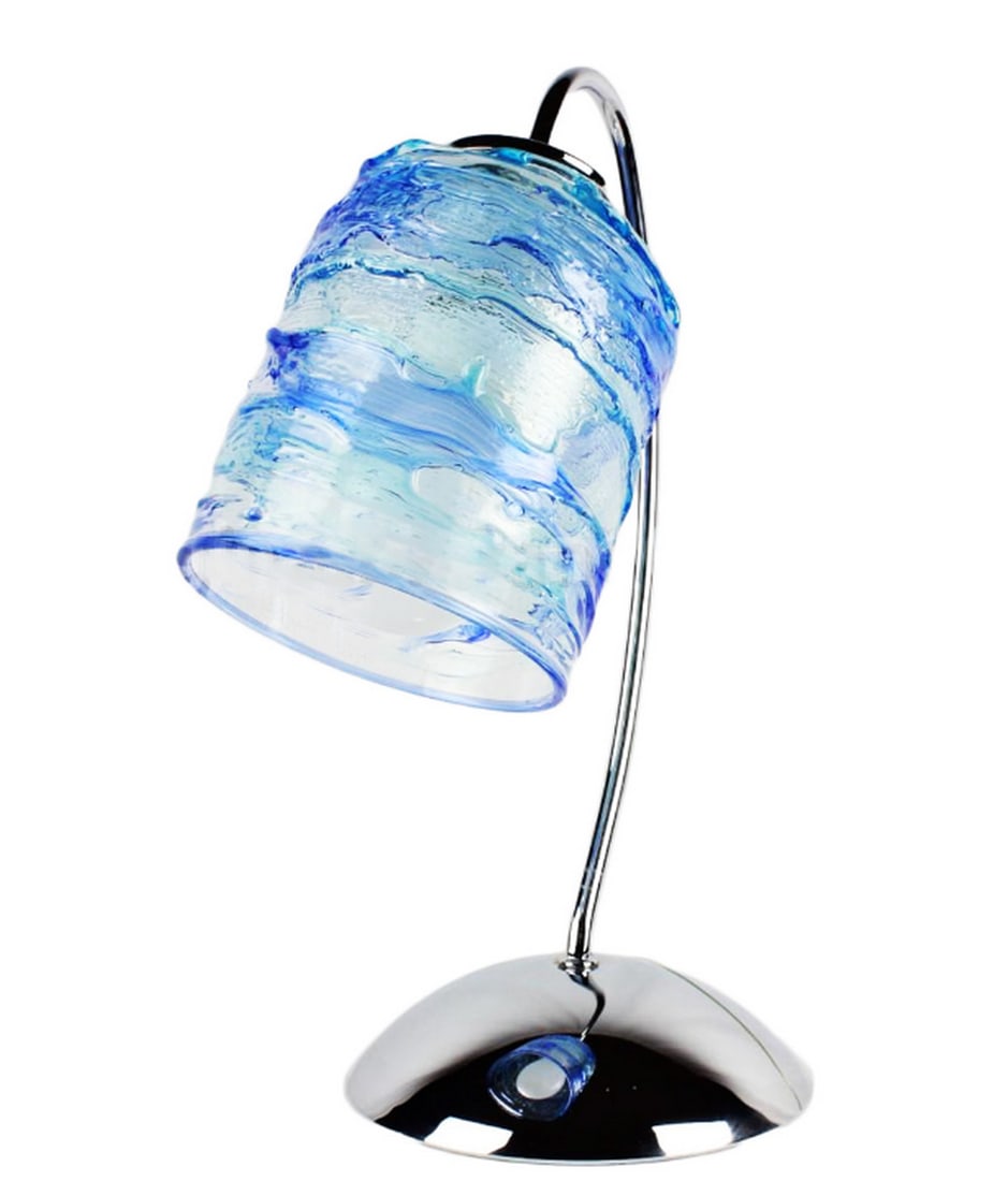 Ariston Blue Blown Glass Table Lamp - 2