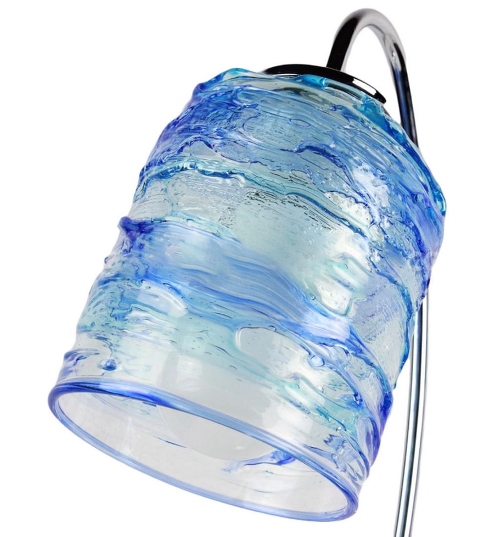 Ariston Blue Blown Glass Table Lamp - 3