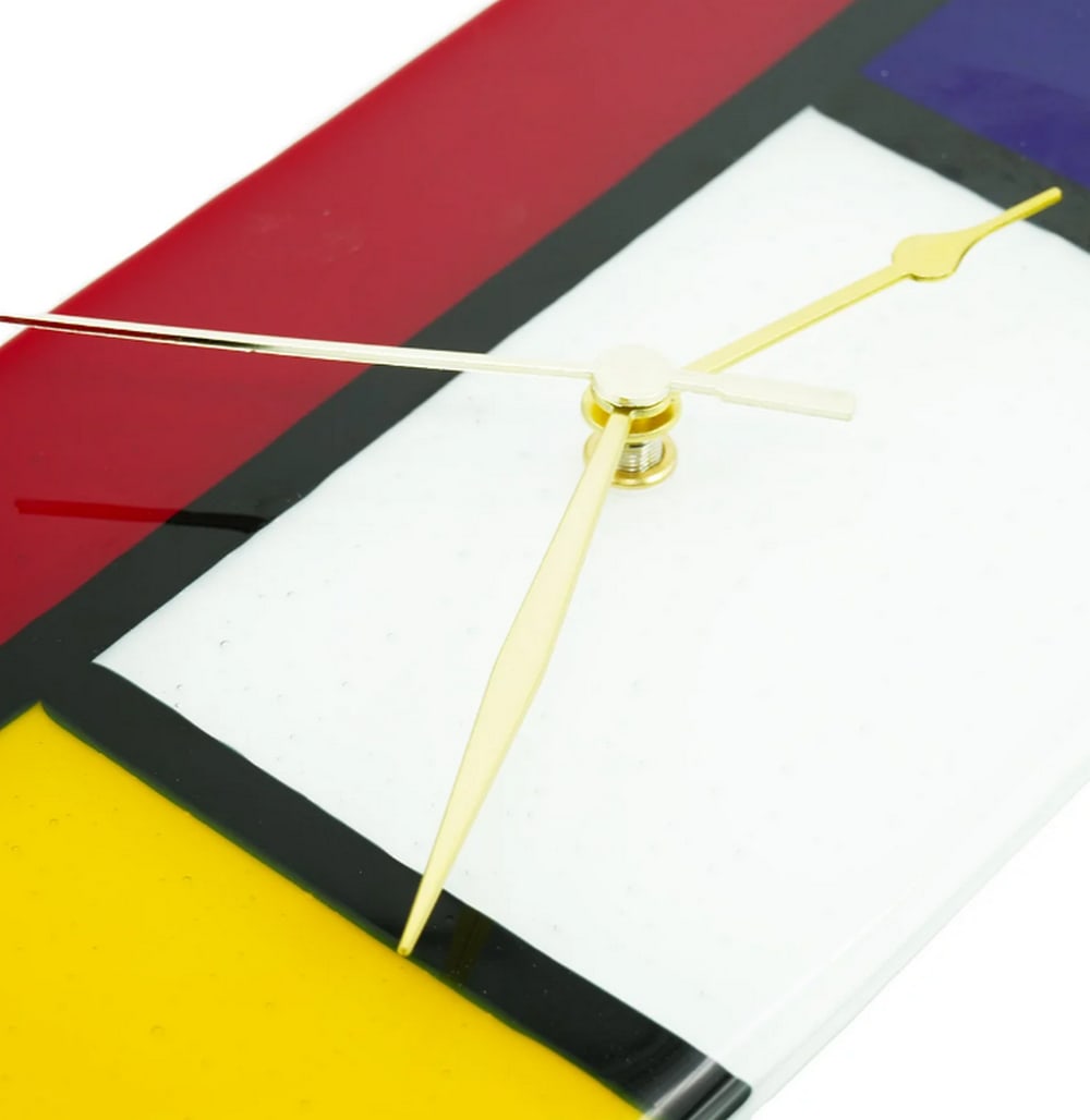 Mondrian Pendulum Wall Clock – Murano Glass - 2