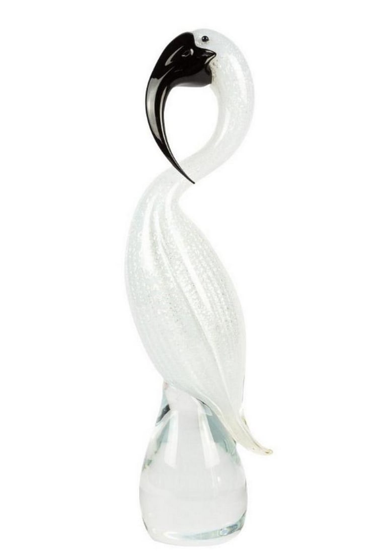 Murano White Glass Toucan Sculpture (1 of 10)