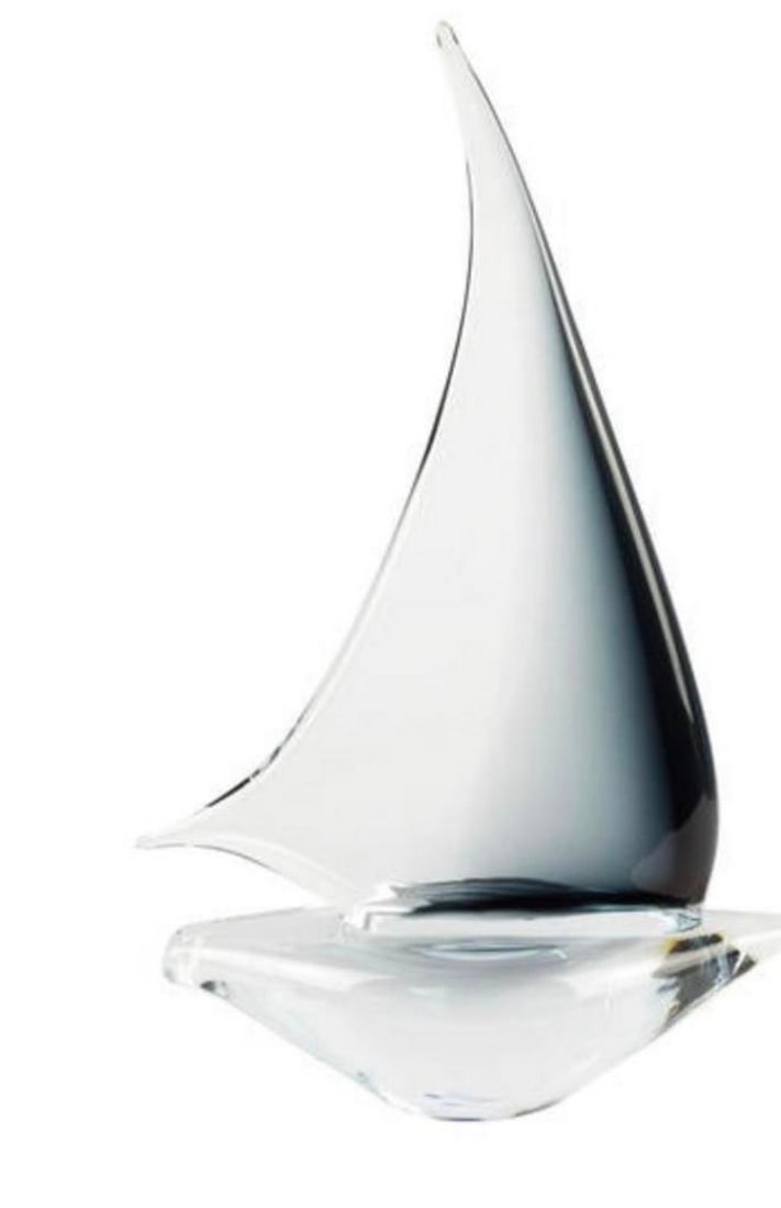 Black and White Murano Glass Sail Boat (1 of 5)