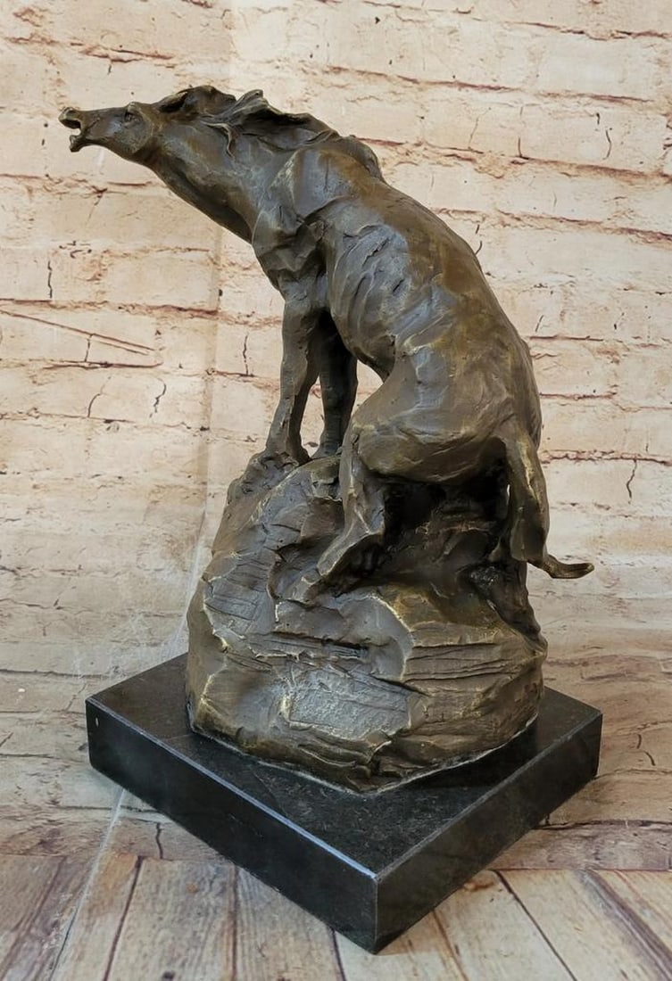 Impressionist Original Bronze Statue - 13" x 14": Impressionist Original Bronze Statue - 13" x 14" This dynamic bronze sculpture captures the essence of a horse in motion, rearing up with strength and vitality. The abstract design conveys pow