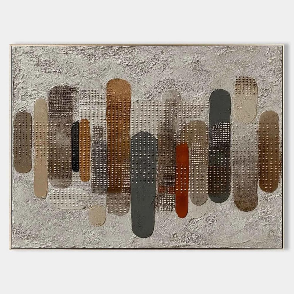 Earthbound Echo Contemporary Abstract Oil Canvas Painting (1 of 2)