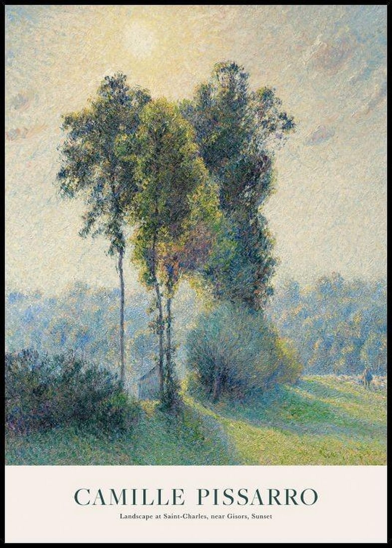 Saint-Charles Landscape by Camille Pissarro Poster Print - 28" x 20" (1 of 2)