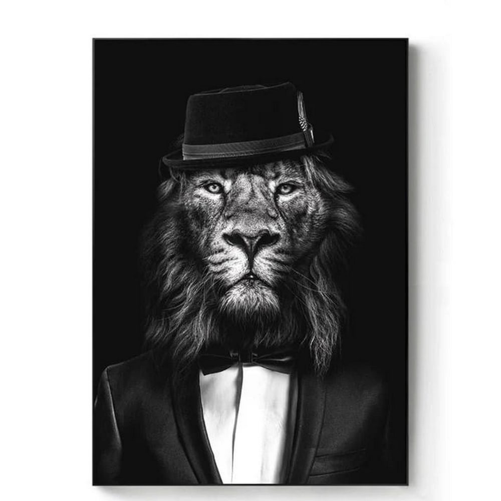 The Dapper Lion Picture: The Dapper Lion Picture In this playful image, a lion sports a fancy hat, exuding charm and charisma with a delightful twist. The hat adds a whimsical flair to the lion’s regal demeanor, creating a 