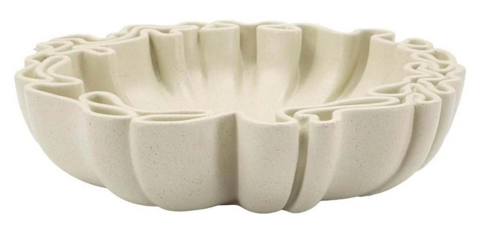 White Resin Decorative Bowl: White Resin Decorative Bowl This sculptural decorative bowl features an organic, nature-inspired form that adds instant visual impact to any space. Crafted from durable polyresin, it serves as both a 