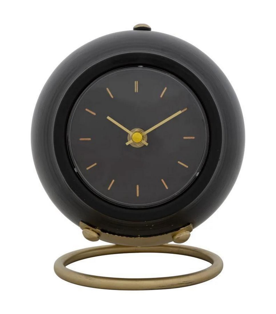 Elegant Bronze and Black Table Clock (1 of 3)