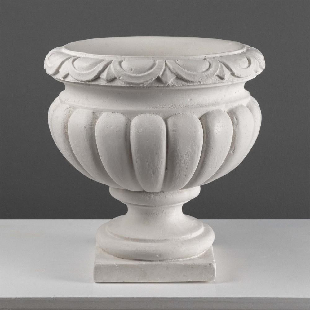Classic Garden Planter – White Carrara Marble Mineral Cast - (26.9lbs): Classic Garden Planter – White Carrara Marble Mineral Cast - (26.9lbs) Enhance your garden or interior with this Classic Garden Planter, crafted from premium mineral cast combining white Carrara mar