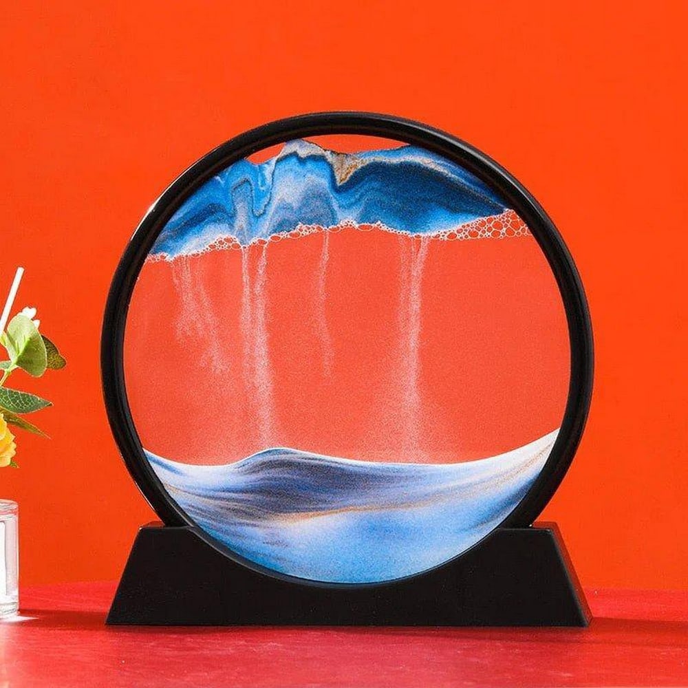 12" Aquatic Sandscape: Moving Sand and Water Art (1 of 2)