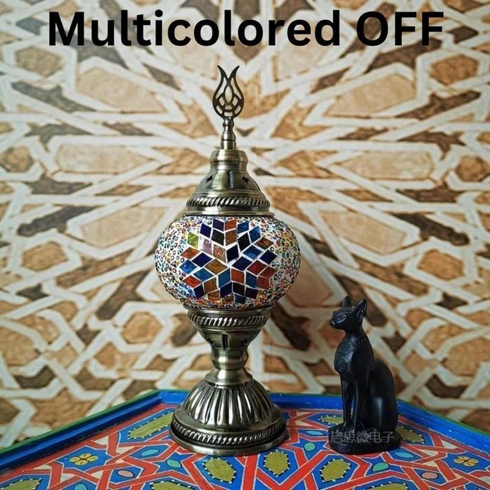 Multicolored Turkish Mosaic Table Lamp - 2