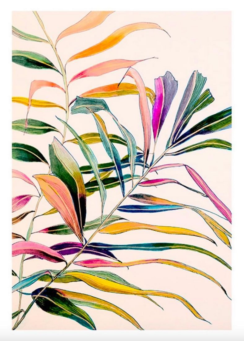 Colourful Palm Leaves Poster (1 of 1)