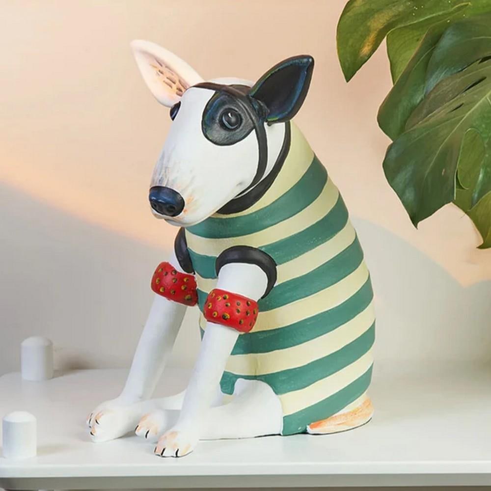 Charming Pit Bull Artwork Sculpture: Charming Pit Bull Artwork Sculpture Enhance your space with the Charming Pit Bull Artwork Sculpture, a delightful tribute to this beloved breed. Crafted with intricate details, this sculpture captures