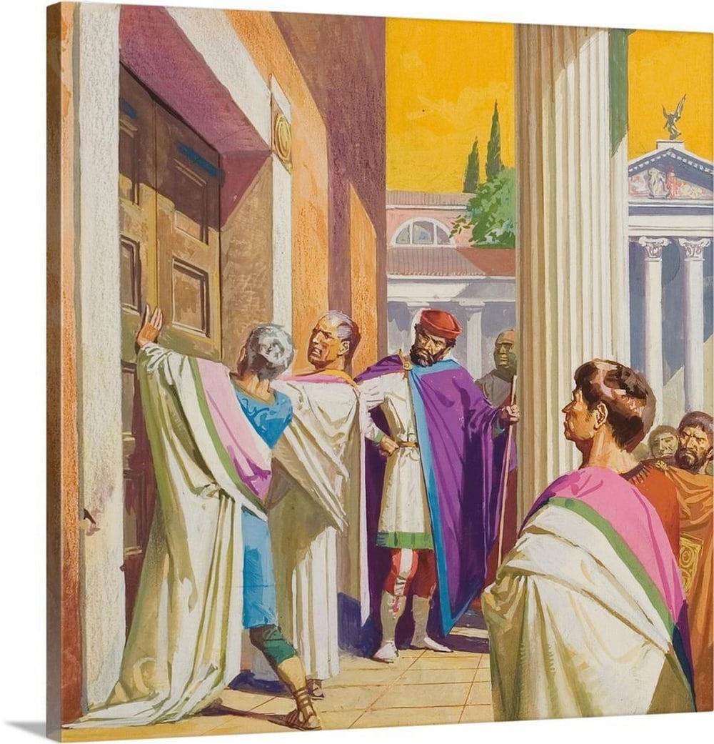 Ancient Rome Canvas Reproduction by Severino Baraldi: Ancient Rome Canvas Reproduction by Severino Baraldi Description: erino Baraldi does an exceptional job combining warm and cold colors to create an amusingly vibrant piece. It was traditional in
