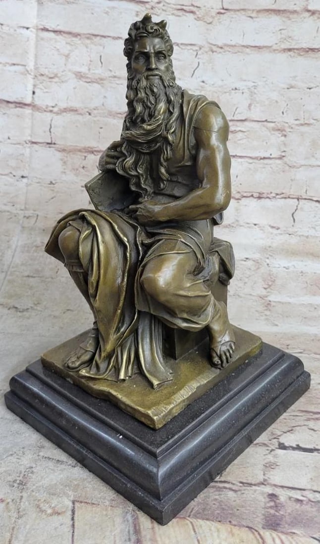 Moses Bronze Sculpture - 13" x 7" (1 of 6)