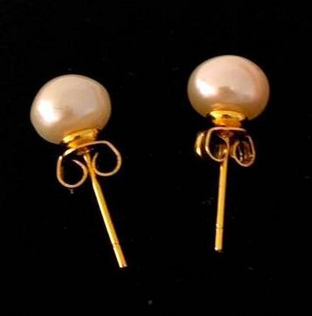Classic Pearl Stud Earrings - 4