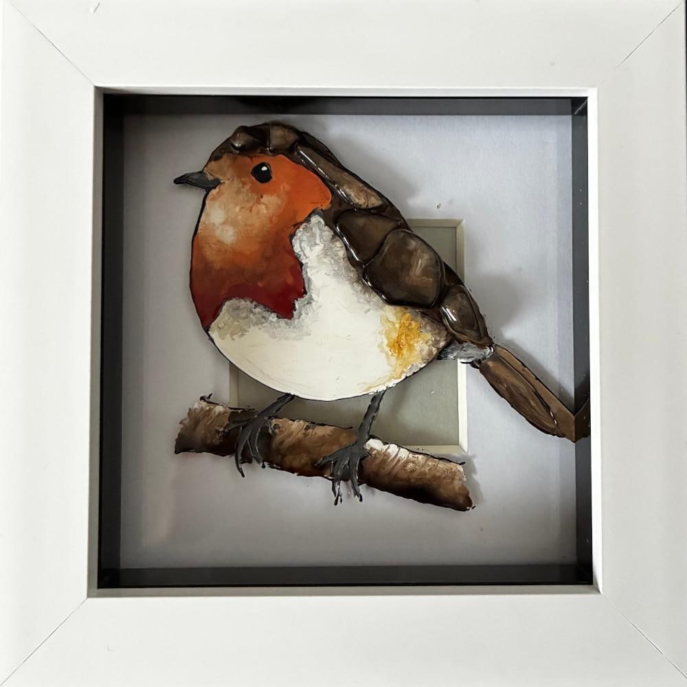 ‘Robin’ Handcrafted Sea Glass Wall Art by Sea on Glass (1 of 1)