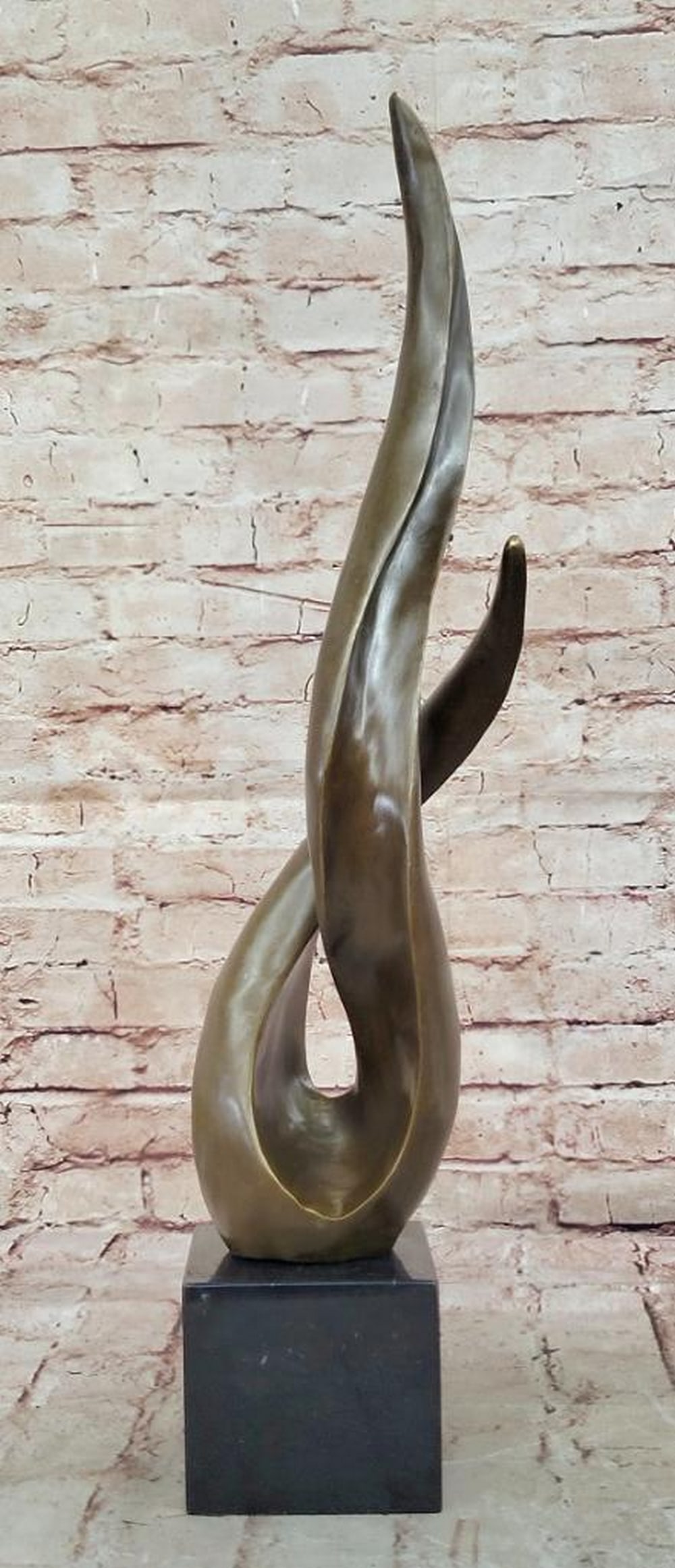 “Twisted Flame?? Modern Abstract Bronze Sculpture by Milo – 23" x 5" (1 of 6)