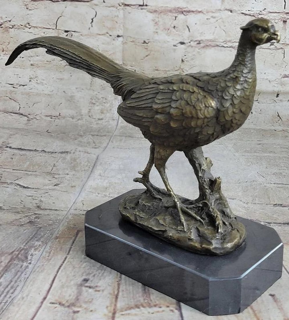 Wild American Pheasant Bronze Statue - 8" x 12" (1 of 6)