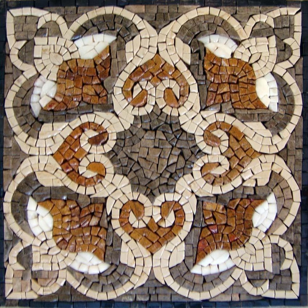 Lily Heart Marble Mosaic Tile (1 of 2)