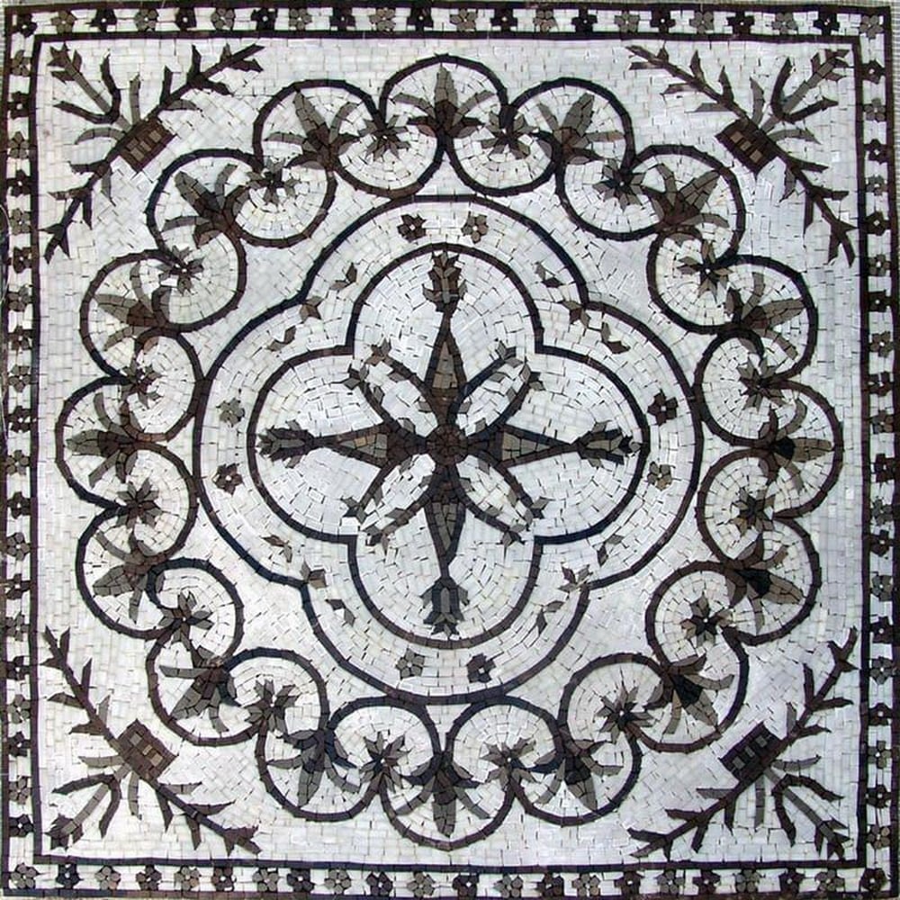 Floral Marble Mosaic Tile - Munir (1 of 2)