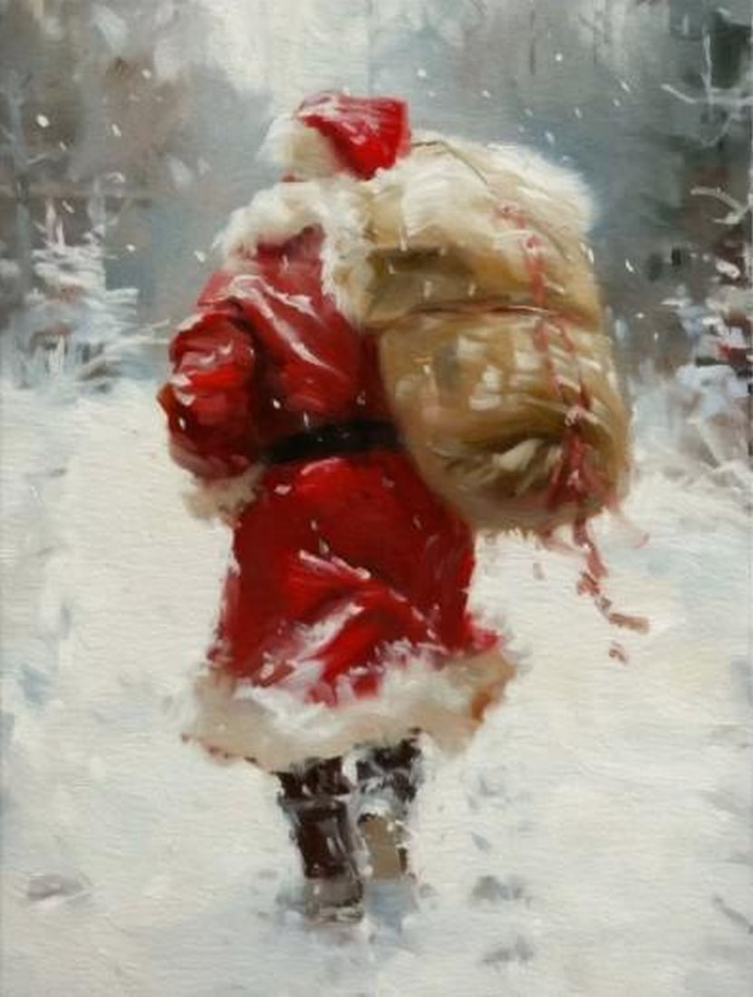 Santa’s Winter Walk Canvas Print (1 of 2)