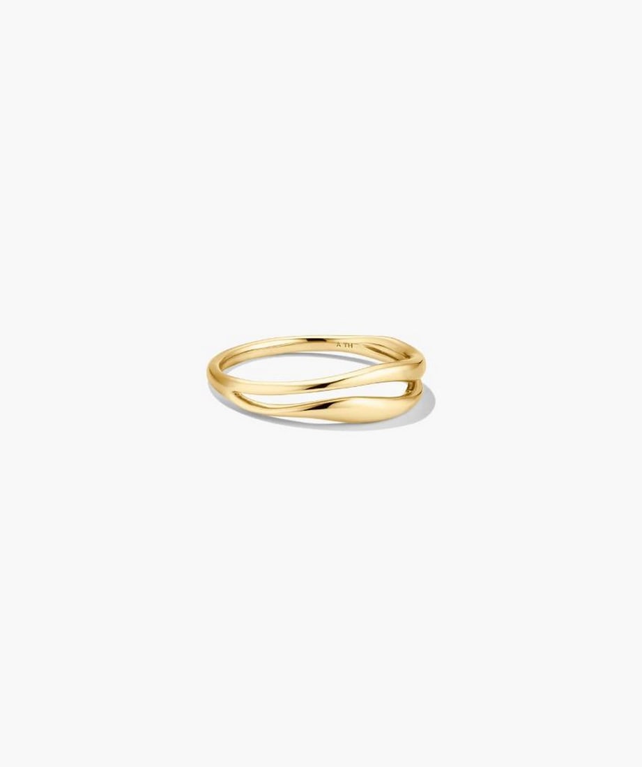 14k Salmon Gold Curved Open Band (1 of 4)